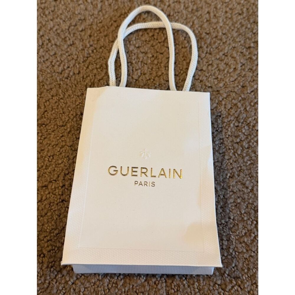 GUERLAIN White Gift Bag with Gold Foil Logo